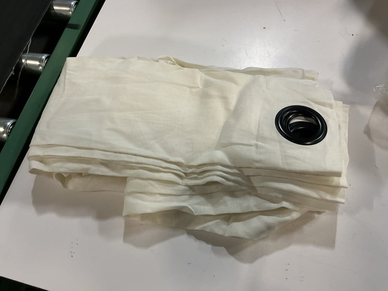 Condition photo showing Good Condition for quince european linen grommet room darkening curtain - single panel size 48x84 color ivory