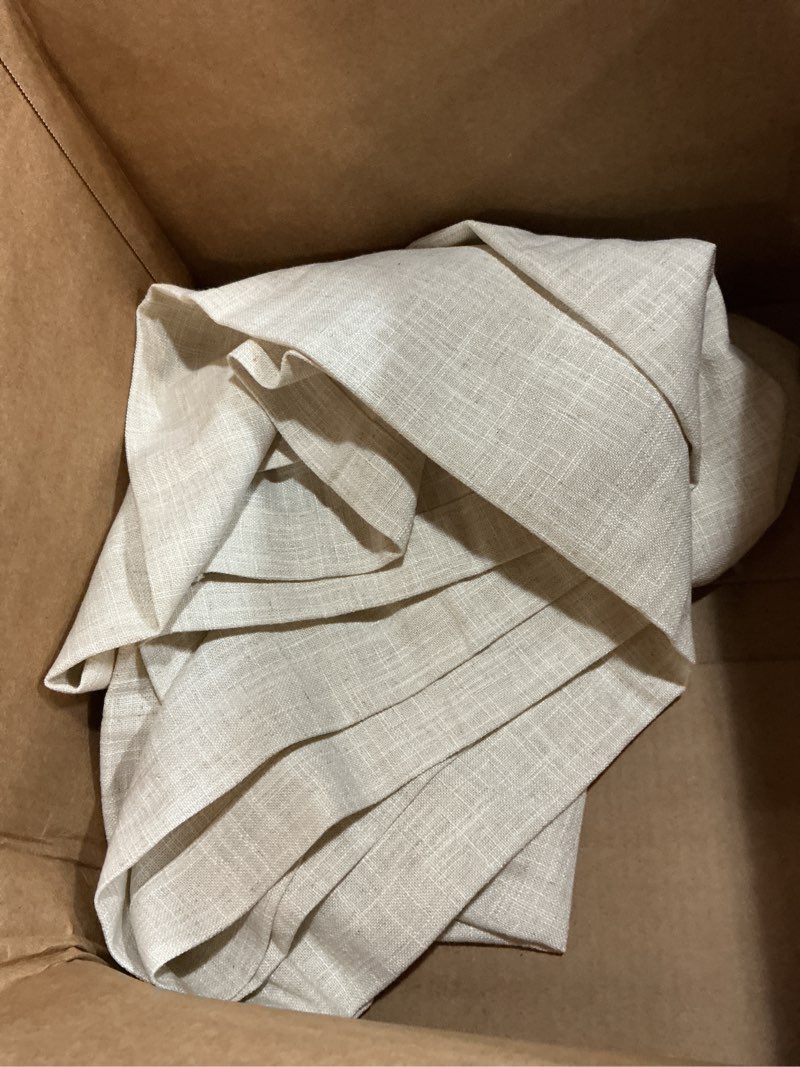 Condition photo showing Good Condition for HPD Half Price Drapes Heavy Faux Linen Light Filtering Curtains for Bedroom 96 Inches Long (1 Panel) - Rod Pocket Curtains for Living Room - Window Curtains Home Decor - 50 X 96, Barley Barley 50"W x 96"L (Pack of 1)