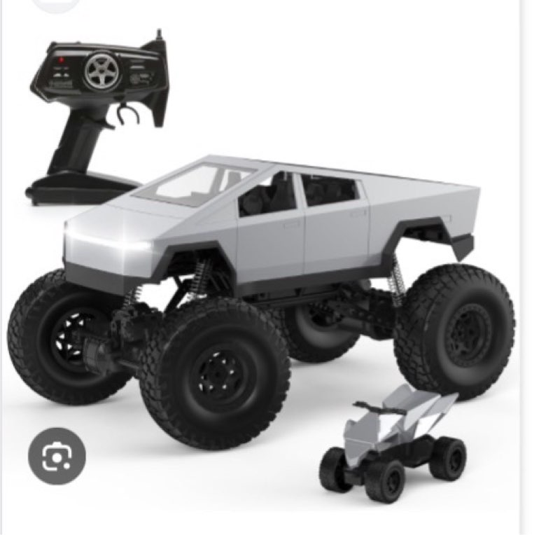 KidsFaves 1:8 RC Car, Large Cyber Monster Truck Model 4WD with 2 Batteries and Dual Motors, LED Head
