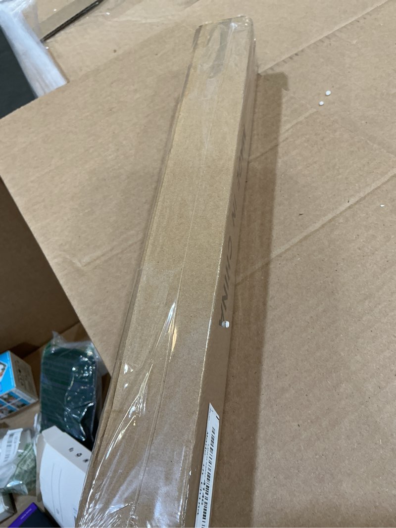 Condition photo showing New/Like New for white curtain rods for windows 28 to 48 inch, heavy duty curtain rod set with brackets, decorative adjustable curtain rods for bedroom, living room, 5/8" metal drapery rod only 28 & 48 inch white