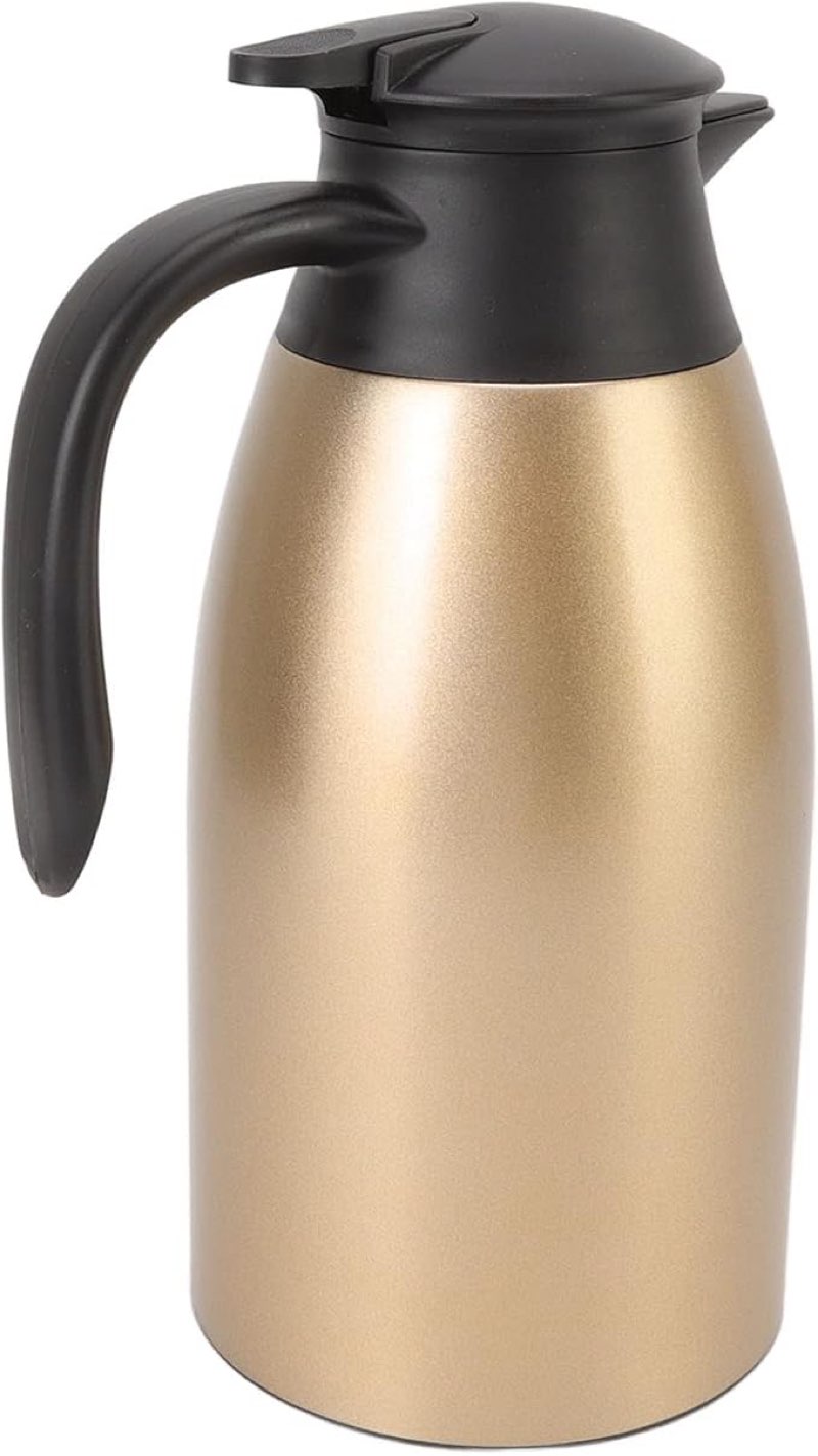 68 oz coffee carafe, stainless steel insulated coffee carafe with lid, vacuum coffee dispenser, coffee carafe, hot water, tea, hot drinks 