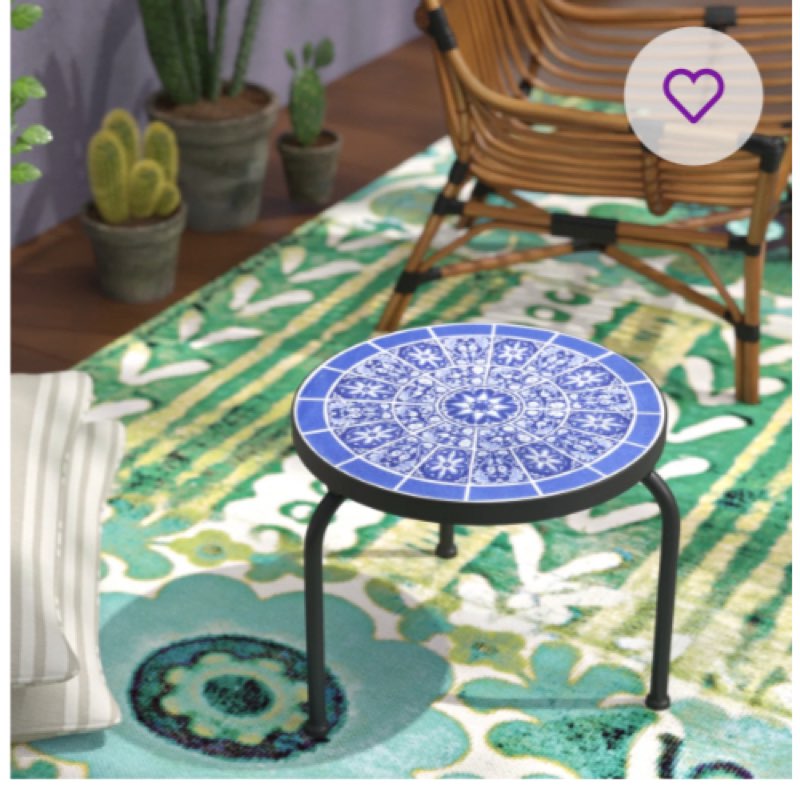 Chittenden Round Concrete Outdoor Side Table