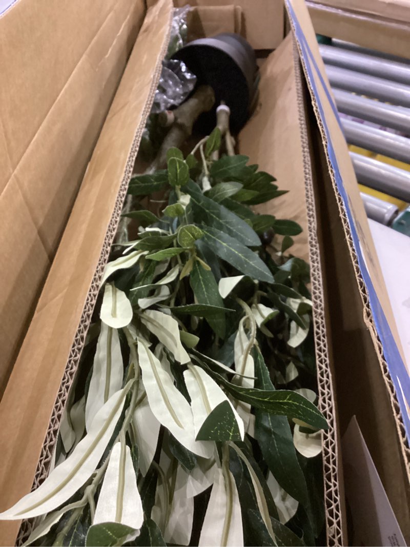 4ft Artificial Olive Tree Faux Olive Plant for Home Decor, Large Fake Olive Tree Modern Farmhouse St