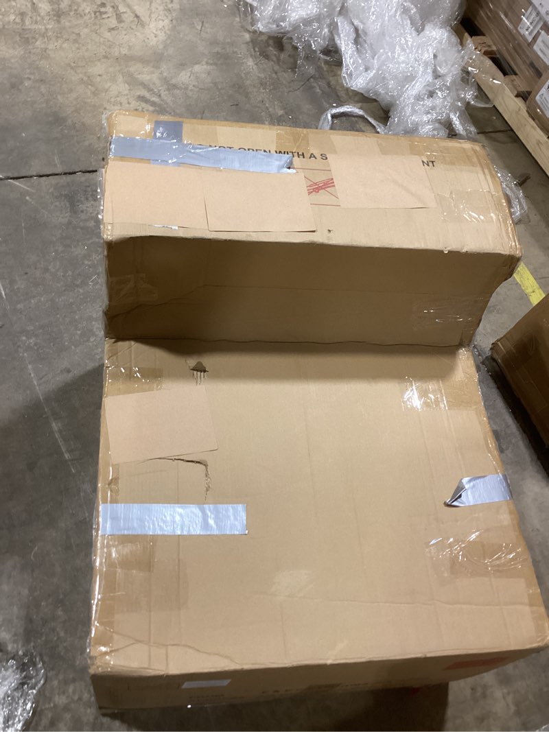 Condition photo showing As Is for Collin Wide Armchair with Toss Pillow