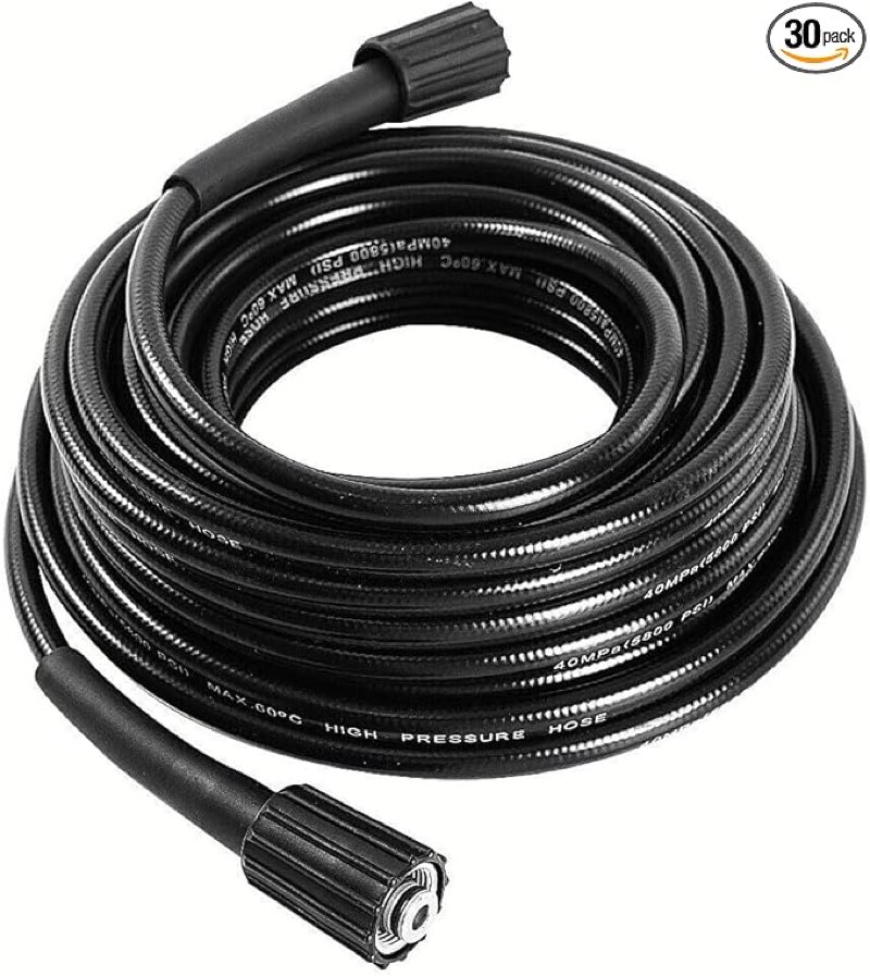 Pressure Washer Hose for Power Washer –Kink Free Pressure Washing Extension Hose 50 FT – Universal Electric Power Wash Hose for Replacement – Compatible with M22 Fittings,5800 PSI