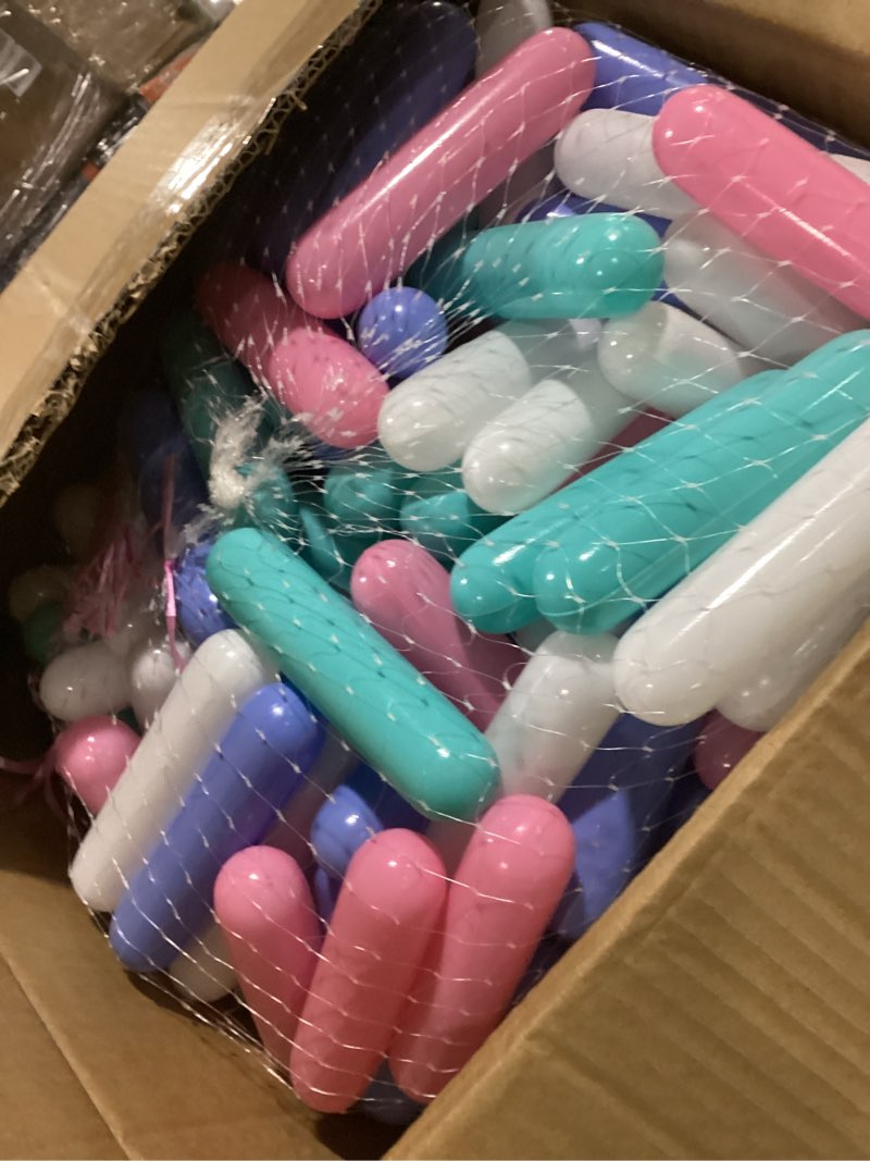 Condition photo showing Good Condition for STARBOLO Ball Pit Balls for Toddlers - Pack of 500 Ball Pit Balls Crush Proof Plastic Toy Balls for Toddlers Ball Pits, Ball Pit Play Tent, Baby Pool Water Toys(Macaron 5 Color;Candy Long Balls) Macaron 5 color;Candy long balls 500balls