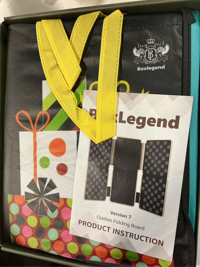 Condition photo showing Good Condition for boxlegend shirt folder v7 metal for wear resistance clothes folding board storage tshirt folder board metal edging and joints laundry folding board black