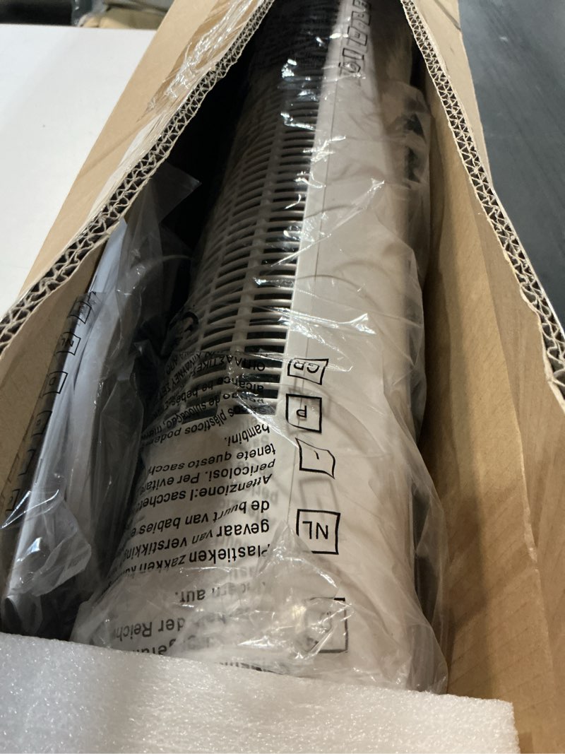 Condition photo showing Good Condition for tower fan for bedroom, quiet oscillating floor fans with 70°, remote control, 3 modes, 3 speeds, 12h timer, 30" bladeless standing fan for home, office, living room, white