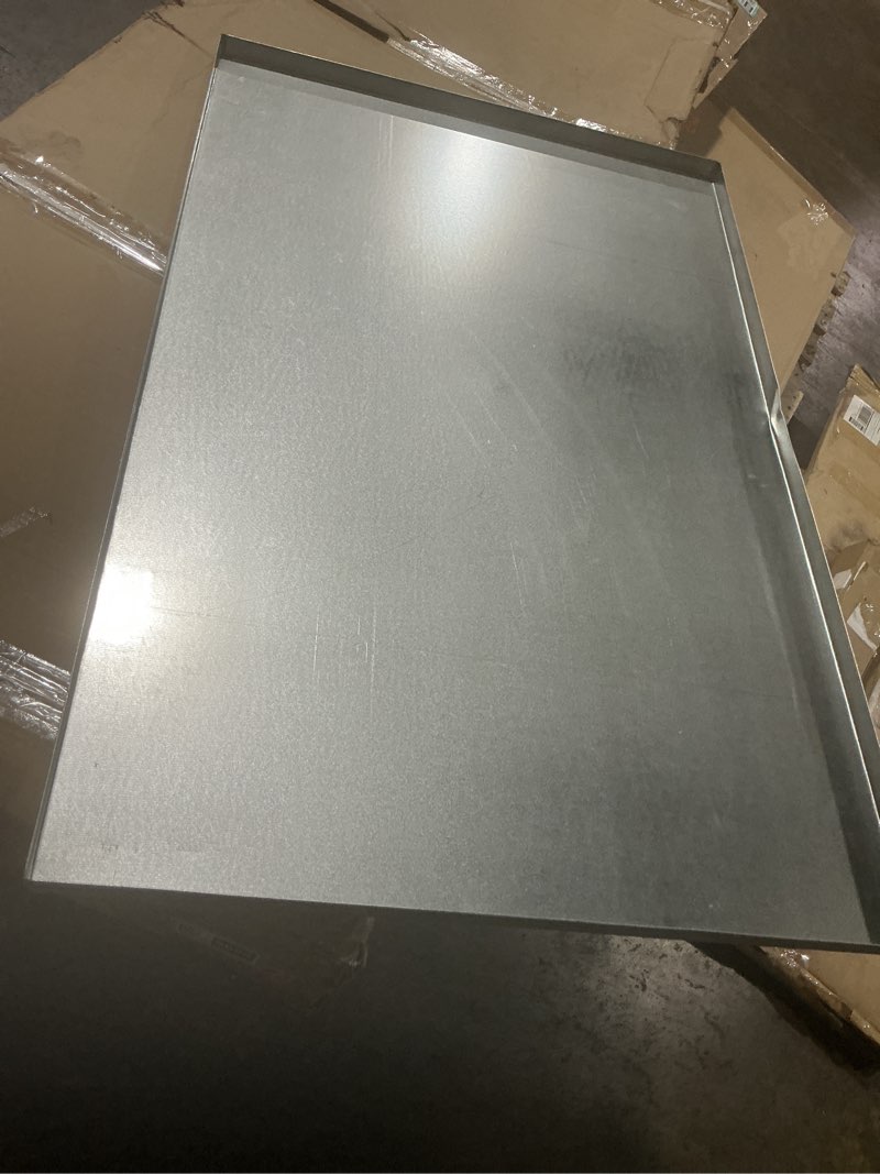 Condition photo showing Good Condition for 41.25" x 26.75" metal replacement dog crate pan chew proof crack proof pet kennel tray central dog training crate pan pet supplies, galvanized, 1" h galvanized 41.25" x 26.75"