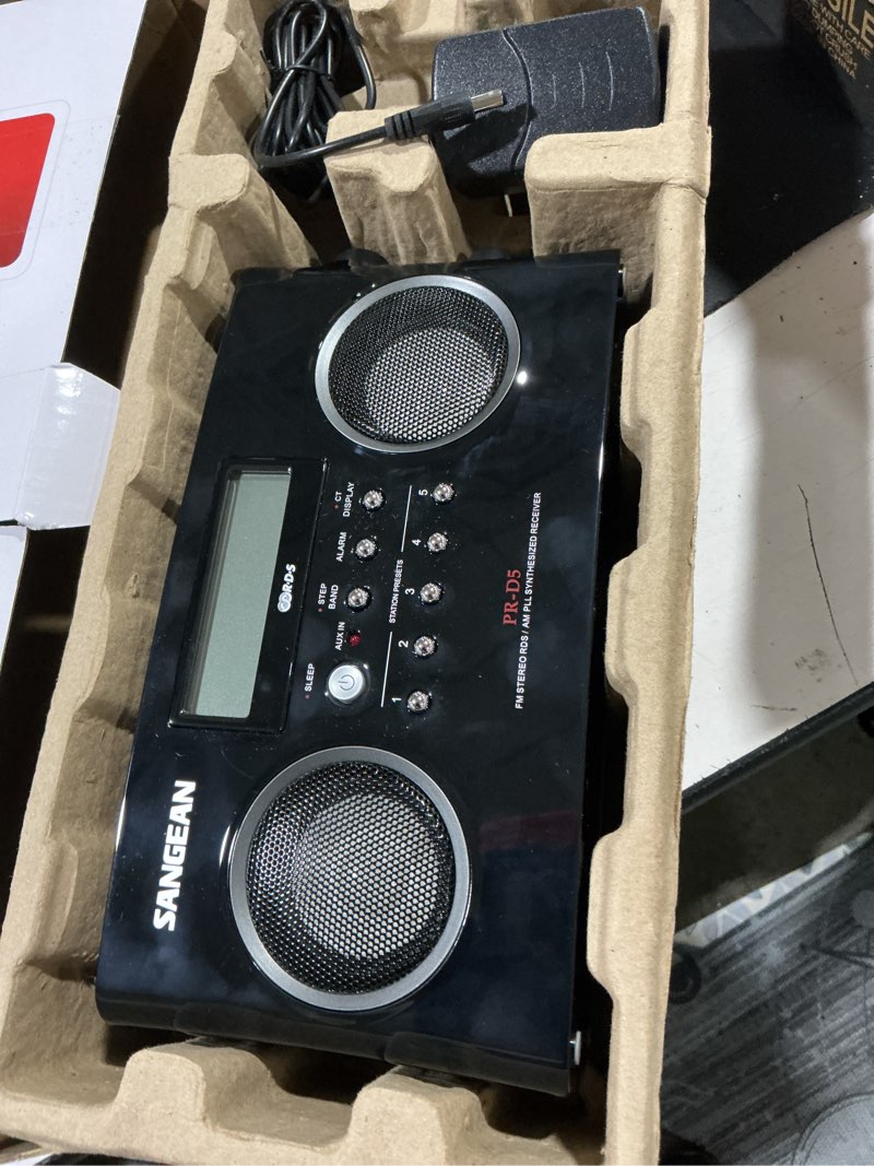 Condition photo showing Good Condition for sangean pr-d5 bk am/fm portable radio with digital tuning and rds