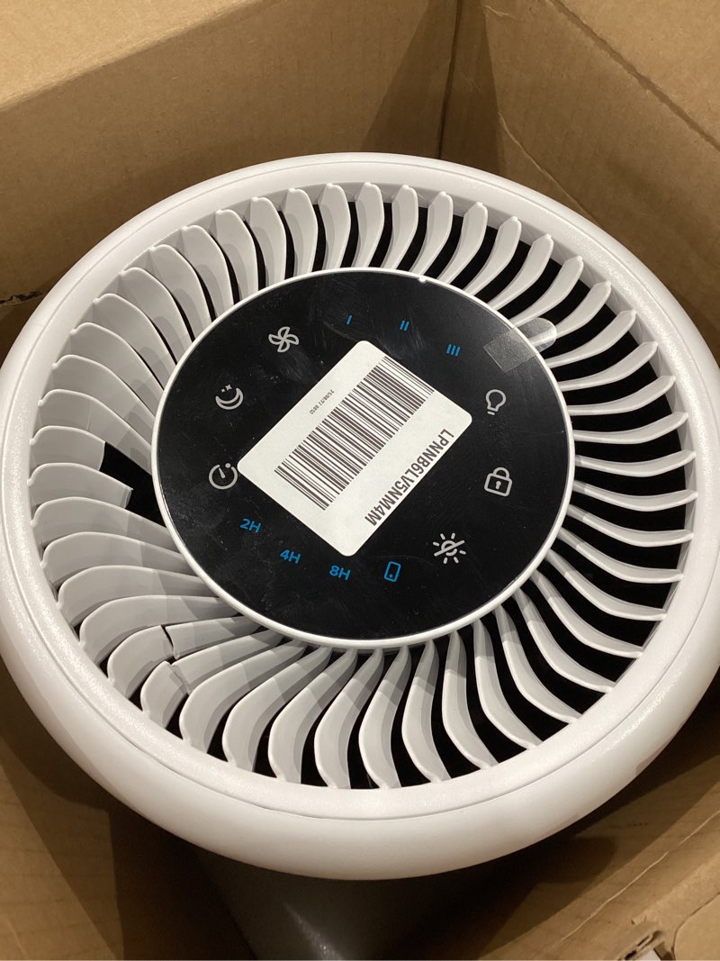 Condition photo showing As Is for levoit air purifier for home bedroom dorm room, smart & voice control, aham verified, 3-in-1 filter with hepa sleep mode, for pollen, pollutants, smoke, dander, dust, core 200s-p, white