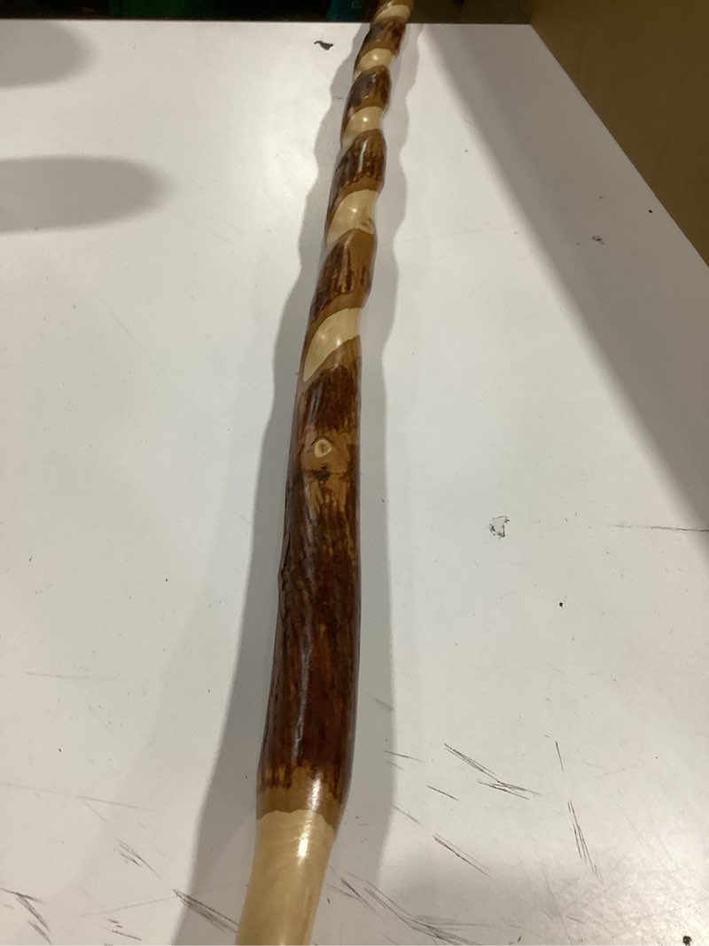 Condition photo showing Good Condition for Brazos Rustic Wood Walking Stick, Twisted Hickory, Traditional Style Handle, for Men & Women, Made in The USA