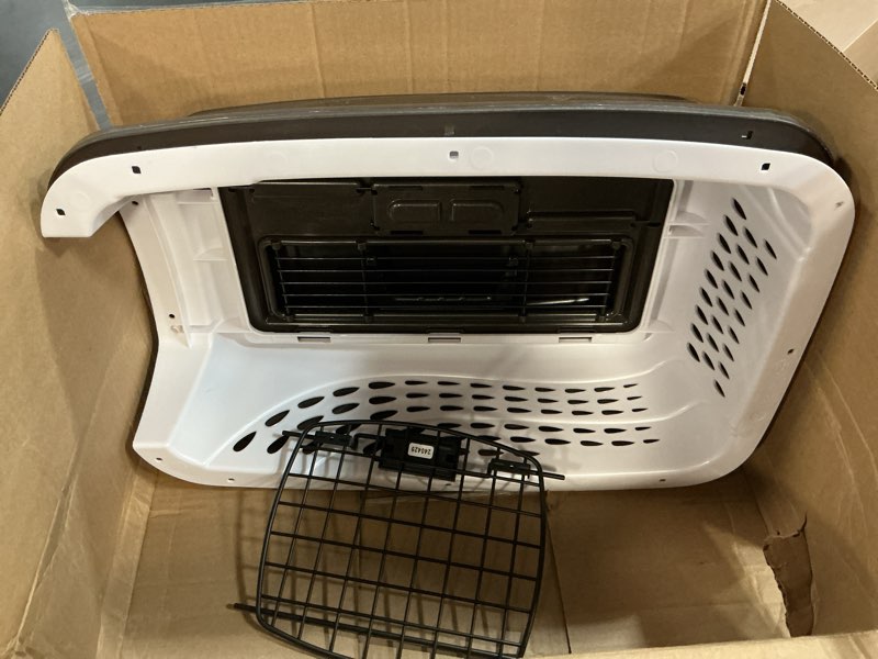 Condition photo showing Good Condition for Petmate Dog Crates for Small Dogs & Cat Carriers, Two-Door Plastic Pet Kennel, Top & Front Loading, Made in USA, 19", White Two-door 19.0"L x 13.0"W x 10.0"H WHITE