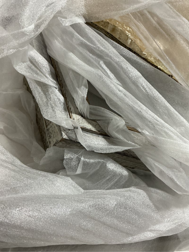 Condition photo showing Good Condition for Comfify Rustic Wall Mounted Hexagonal Floating Shelves – Set of 3 Honeycomb Shelves - Farmhouse Decor – Honeycomb Wall Decor - Rustic White