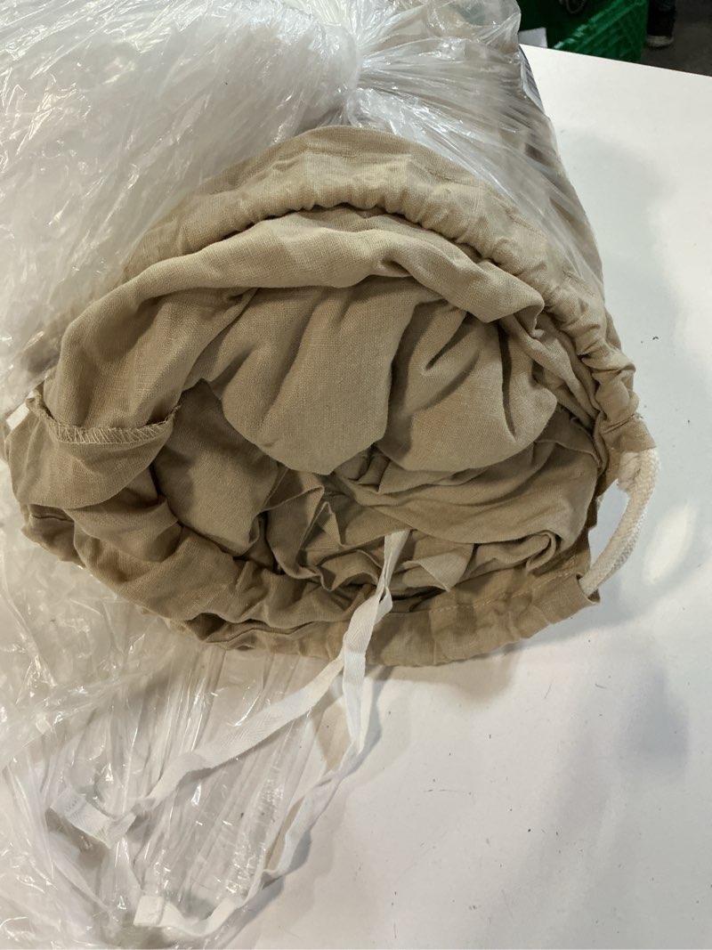 Condition photo showing Good Condition for european linen duvet cover set, king/cal king, toffee