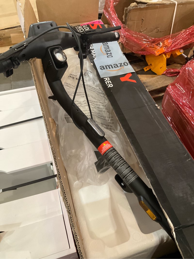 Condition photo showing As Is for segway zt3 pro electric scooter, up to 24.9 mph, 43.5-mile range, dual suspension, flash charge, 1600w peak motor, off-road scooter for adults ul certified (ul2272/2271)