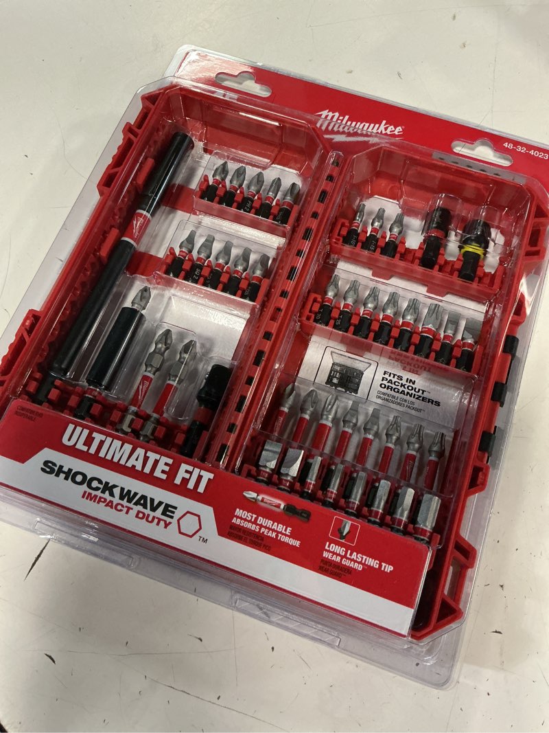 Condition photo showing New/Like New for shockwave impact duty alloy steel screw driver bit set (45-piece)