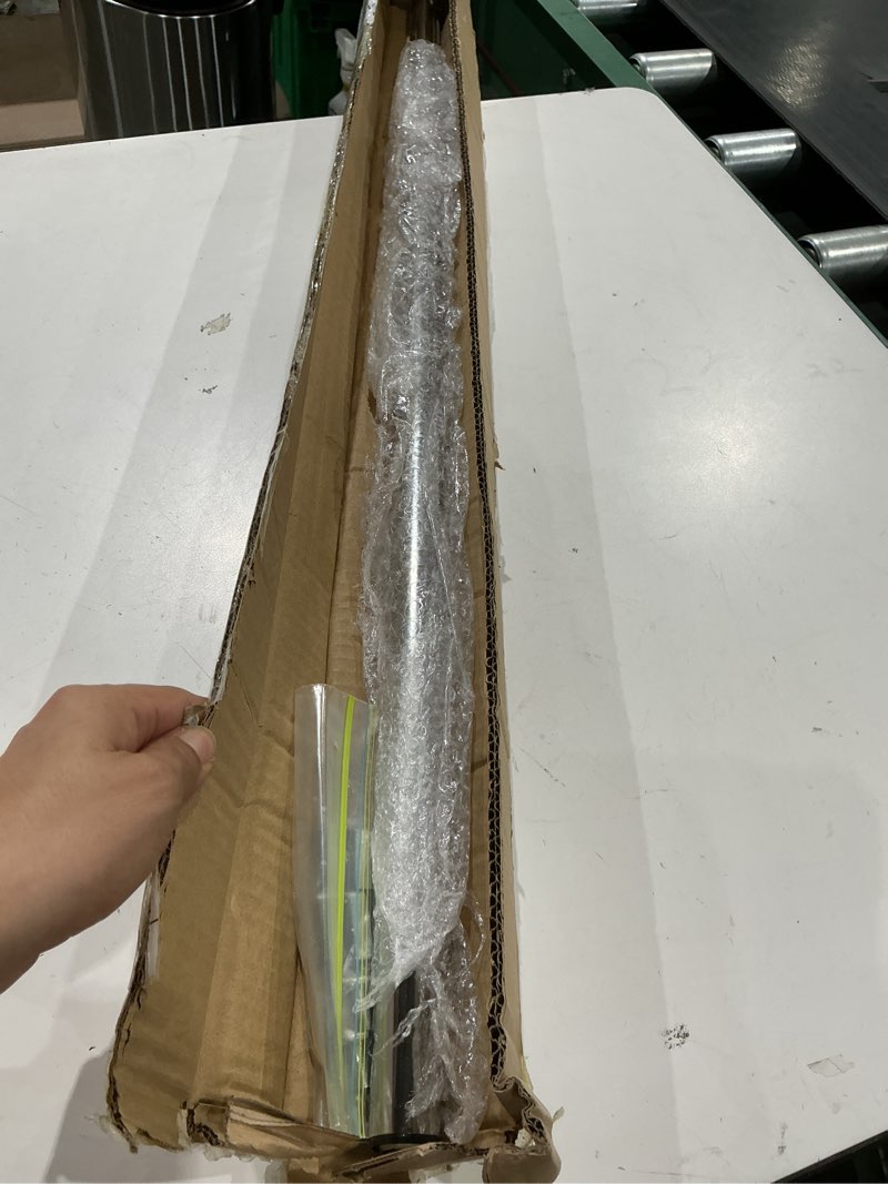 Condition photo showing Good Condition for threehoney expandable closet rod for wire shelf hanging clothes adjustable heavy duty closet hanging rod extender heavy duty hanger bar metal poles for wardrobes hanger, 1 pack(36-60 inch,silver) 36-60 inch silver