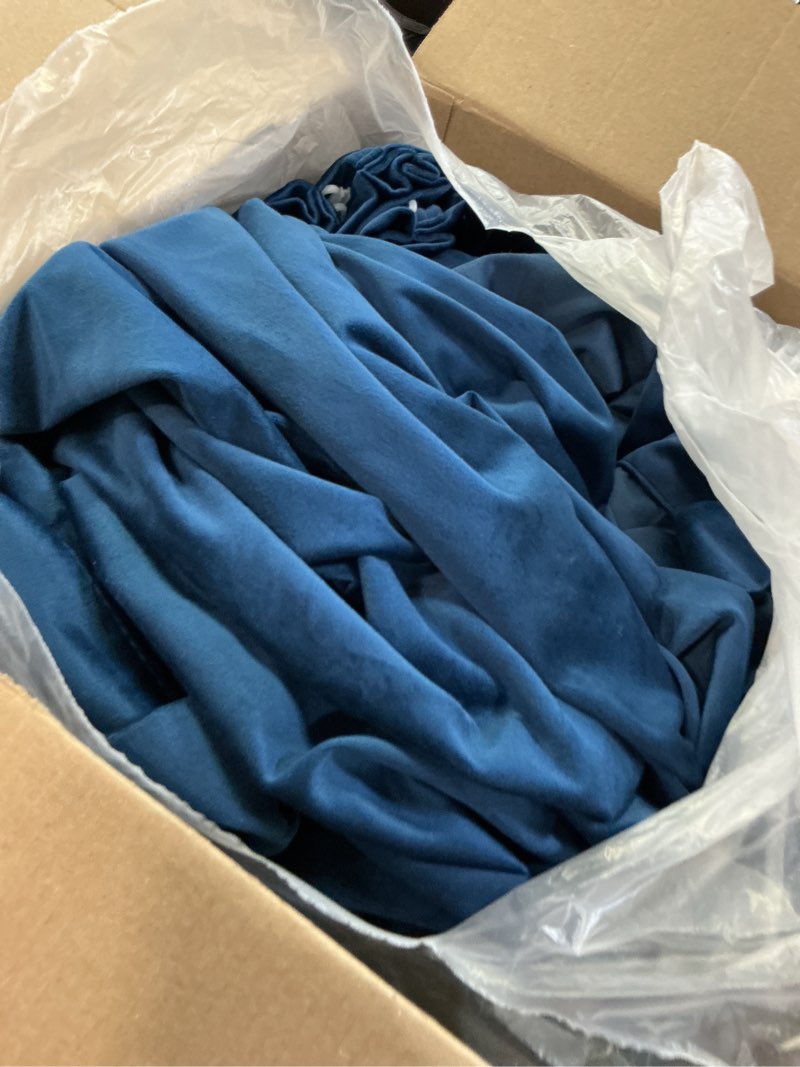 Condition photo showing Good Condition for RYB Home Navy Blue Pinch Pleated Curtains, Floor to Ceiling Blackout Thermal Insulated Noise Reducing Drapes for Living Room Home Office, W66 x L96 inches, 2 Panels 66"W x 96"L (Pack of 2) Navy Blue