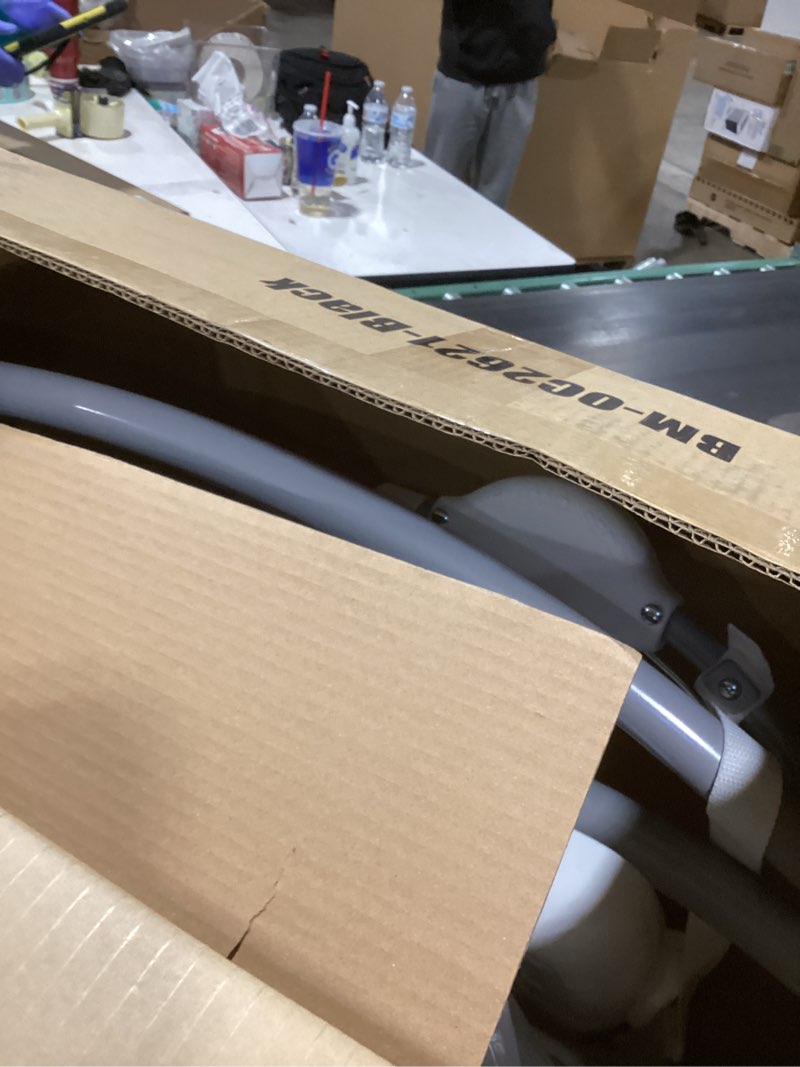 Condition photo showing New/Like New for Amazon Basics Classic Puresoft PU Padded Mid-Back Height Adjustable Office Computer Desk Chair with Armrest, 26"D x 23.75"W x 42"H, Cream