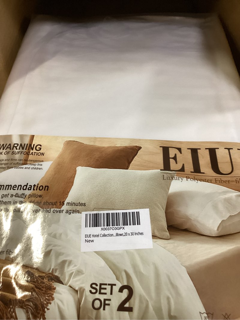 Condition photo showing Good Condition for eiue hotel collection bed pillows for sleeping 2 pack queen size?pillows for side and back sleepers,super soft down alternative microfiber filled pillows,20 x 30 inches white queen (pack of 2)