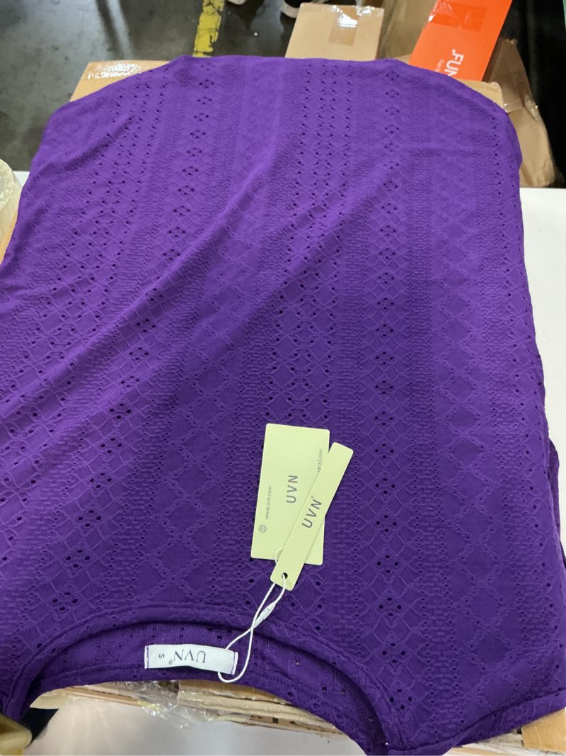 Condition photo showing New/Like New for uvn t shirts for women summer short sleeve eyelet tops dressy casual crewneck blouses small