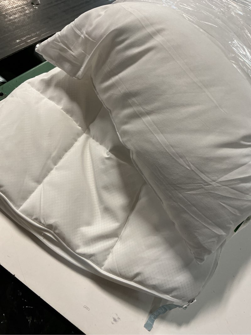 Condition photo showing As Is for Nuzzle Cooling Adjustable Pillow for Side Sleepers, Luxury Standard Size Bed Pillow Hotel Collection - Best Adjust Height Soft Firm Pillow for Back, Stomach or Side Sleepers - Home Gifts