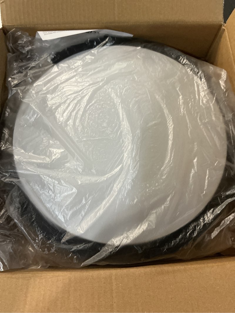 Condition photo showing Good Condition for Drosbey 48W Dimmable LED Ceiling Light Fixture, Flush Mount Light Fixture for Kitchen, Bathroom, Bedroom, Garage, 5000 Lumens, 500W Equivalent, 13.2in, Daylight 5000K, Black Black-Daylight 48W