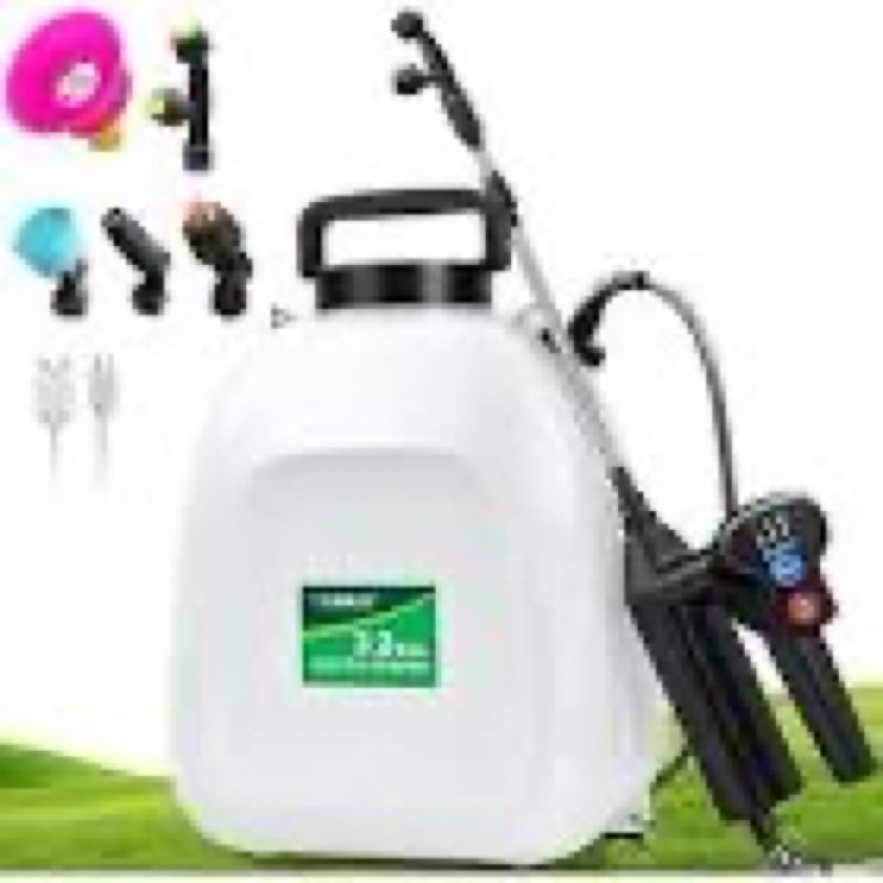 vaxmay battery powered sprayer 3.2 gallon, backpack sprayer with 3 adjustable forces, battery indica