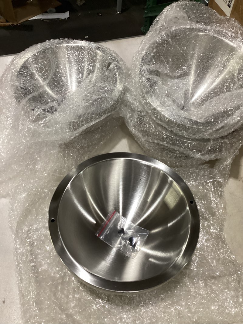 Condition photo showing Good Condition for mbjzsl 4 pack 35oz chill bowls for serving food, metal dip chiller bowl insulated salad serving bowl stainless steel salsa bowls keeps food cold or hot for party, entertaining, gatherings