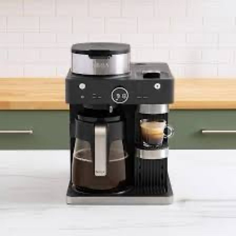 (Incomplete)Ninja Espresso & Coffee Maker & Barista System, 3 Espresso Brew Styles, Single-Serve Coffee & Nespre