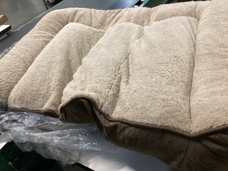 Condition photo showing Good Condition for Bedsure XL Orthopedic Dog Beds Large Sized Dog - Extra Thick Supportive Dogs Couch with Waterproof Washable Cover, Extra Large Comfort Pet Bed Sofa with Soft Plush Sherpa and Nonskid Bottom, Brown 42"L x 30"W x 9.5"Th Brown