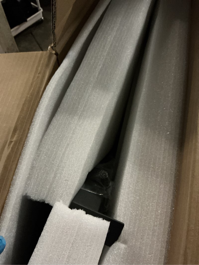 Condition photo showing As Is for Wisfor Sintered Stone Bar Table: White Counter Height Dining Table with Black Metal Frame - High Top Pub Tables for Narrow Spaces (Square-Jade Color)