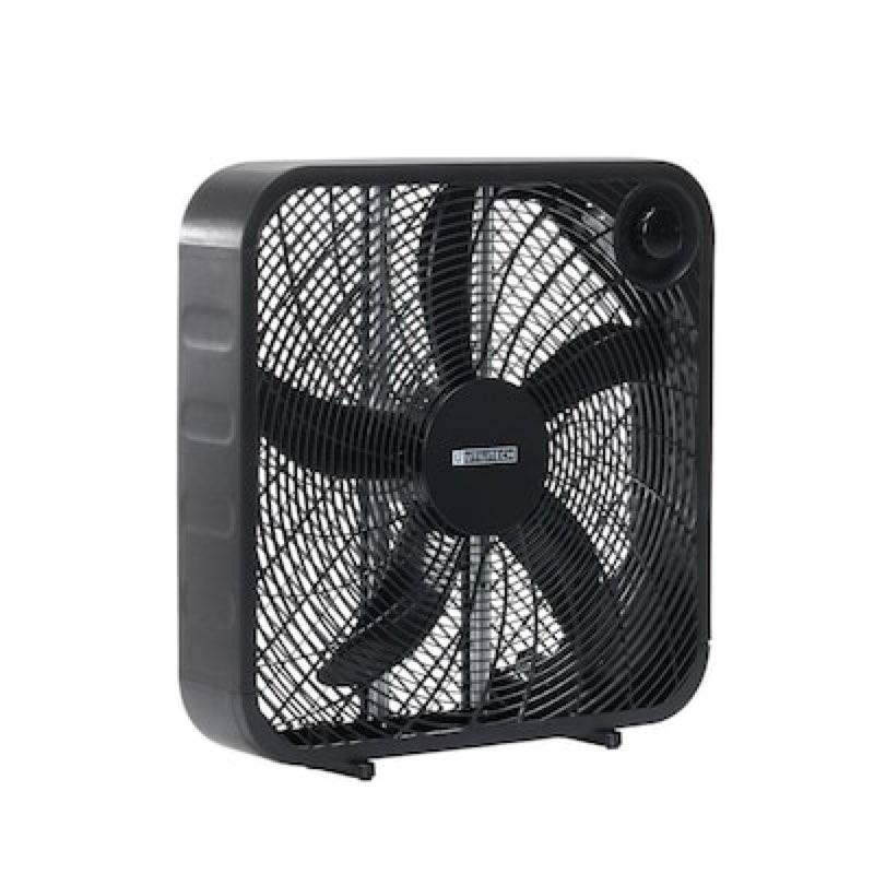 utilitech 20-in high velocity indoor box fan, in black