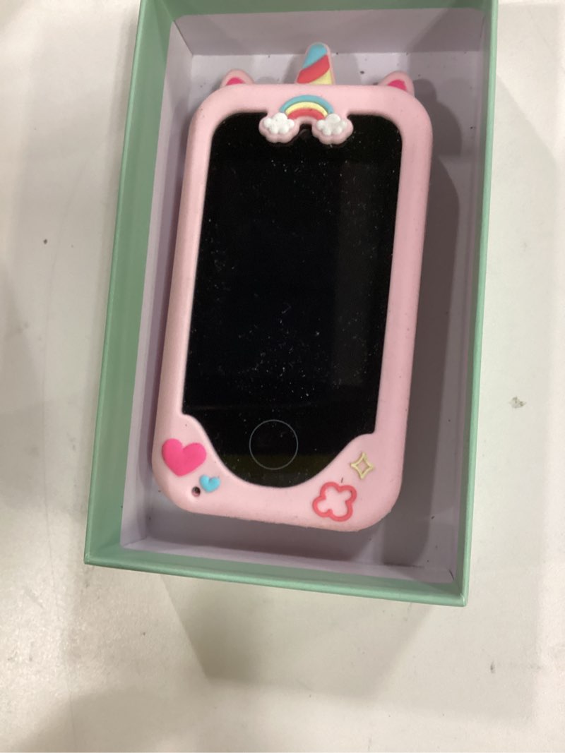 Condition photo showing As Is for Kids Smart Phone with Dual Camera, Game & Music Player, Toddler Learning Play Toy Cell Phone, Gifts for Girls, Christmas, Birthday, Age 3-10, Light Pink