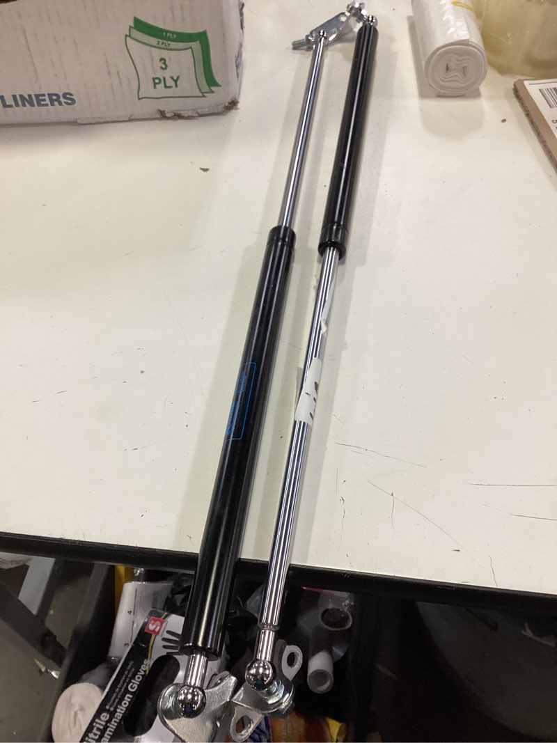 Condition photo showing Good Condition for ARANA 25 inch 200 LB Gas Prop Struts Shocks with L Mounting Brackets, 2 Pcs 25" 889 N Lift-Support Gas Springs for Heavy Duty Murphy Bed Large Outdoor Box Lid Trap Door Floor Hatch (Super Strong) 25" 200LB Carbon Steel
