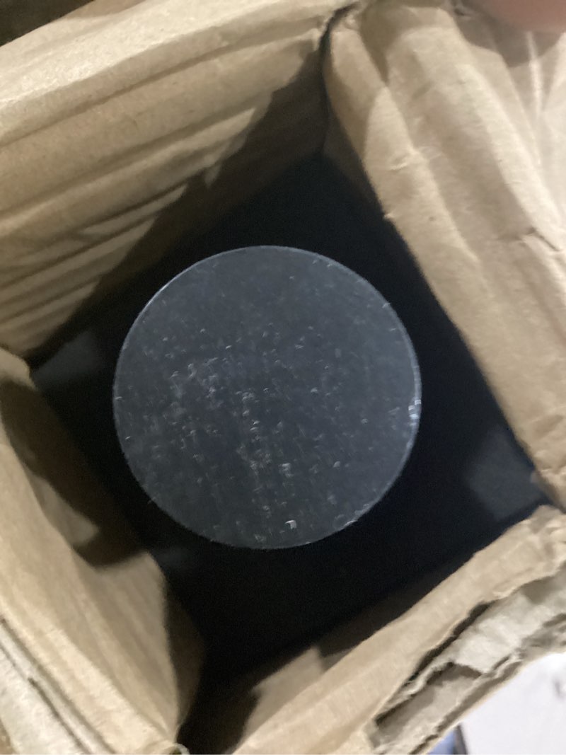 Condition photo showing As Is for Matte Black Curtain Rods 48 to 84 Inch, Adjustable Window Treatment Curtain Rods, Heavy Duty 1-Inch Telescoping Drapery Rods, Decorative Curtain Rods with Cap Finials, Single Window Rod Matte Black Matte Black 48-84"