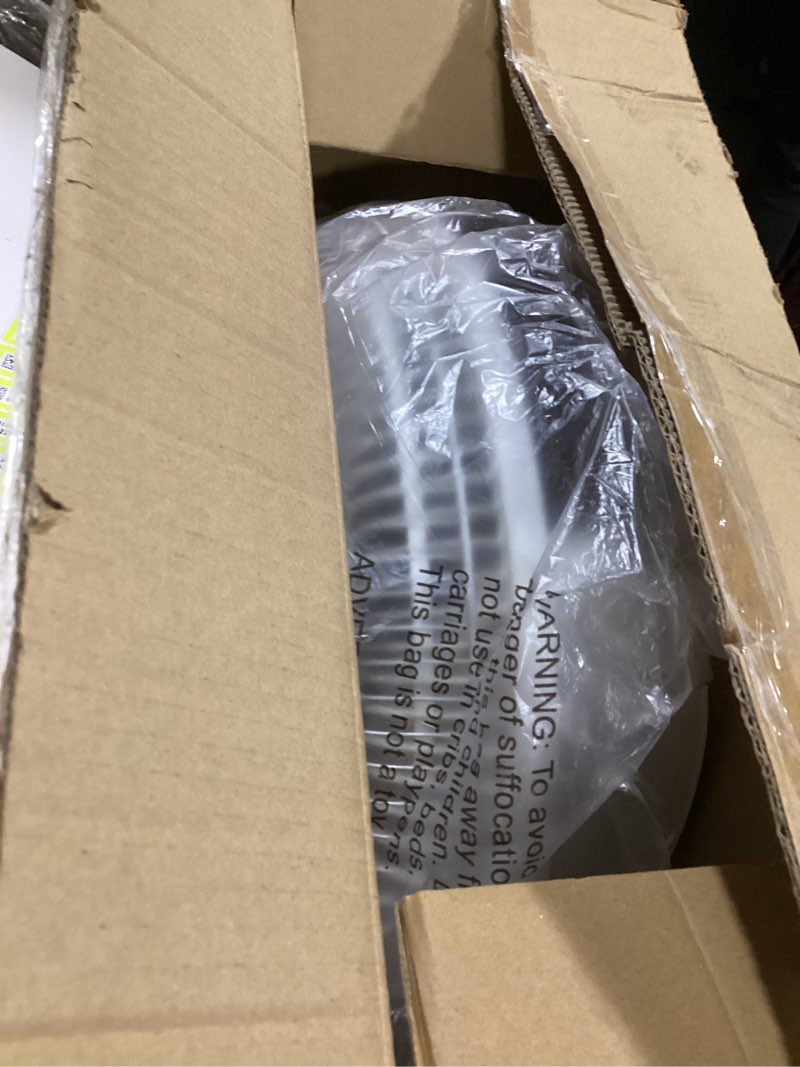 Condition photo showing Good Condition for Comfort Zone 16 inch Table Fan with Adjustable Tilt, Wide Area Oscillation, Quiet Air Circulator Fan For Bedroom, 3 Speed Desktop Fan for Home Office, Push Button Controls, White