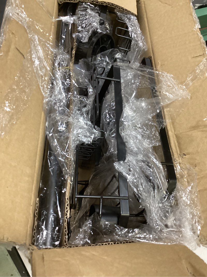 Condition photo showing Good Condition for corner shower caddy tension pole: stainless steel rustproof 4-tier shower organizer - 47-121 inch adjustable bathroom shelves for bathtub shampoo storage - tension rod floor standing bath rack - black a style-black
