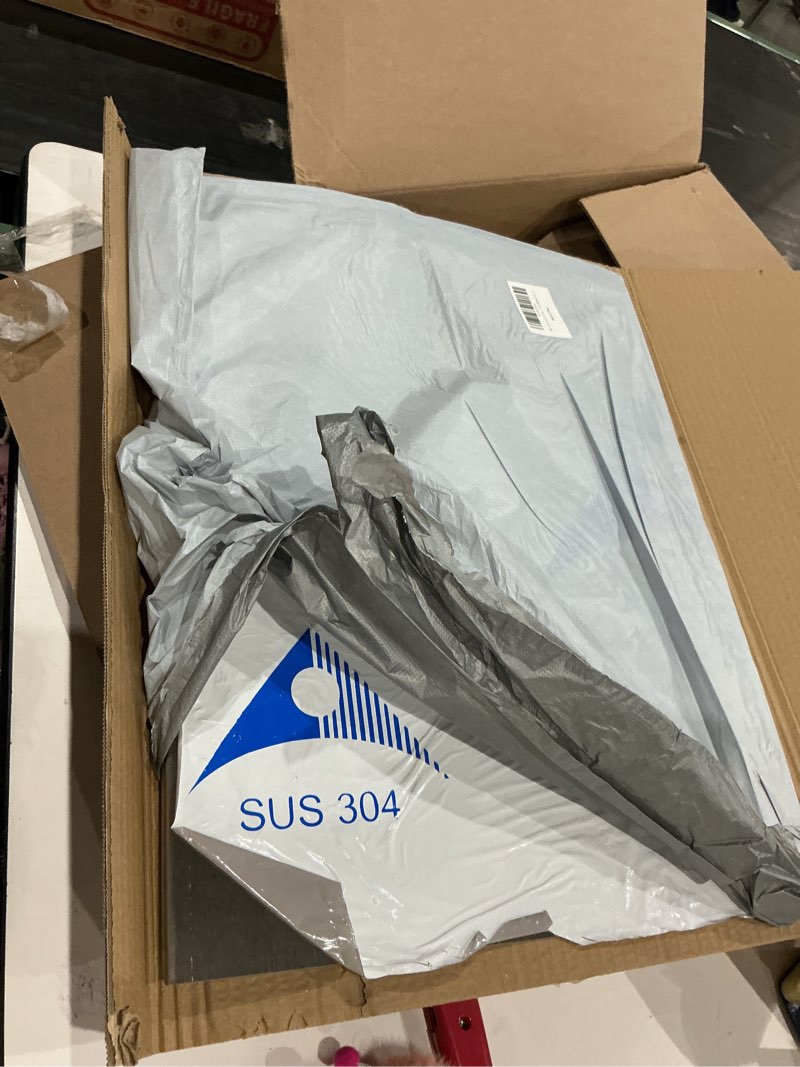 Condition photo showing Good Condition for stainless steel cutting boards for kitchen,baking board,pastry board,kneading panel - suitable for cutting vegetables, fruits, meat,bread - easy to clean and store (50x40cm/19.6x15.7in) 19.6"l x 15.7"w