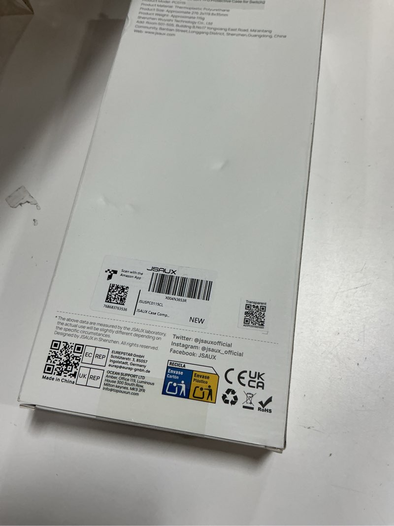 Condition photo showing New/Like New for JSAUX Protective Case for Nintendo Switch 2 2025, Portable Clear Cover Compatible with Switch 2 Case and JoyCon Controller, Accessories with Shock-Absorption and Slim Skin Shell-Clear