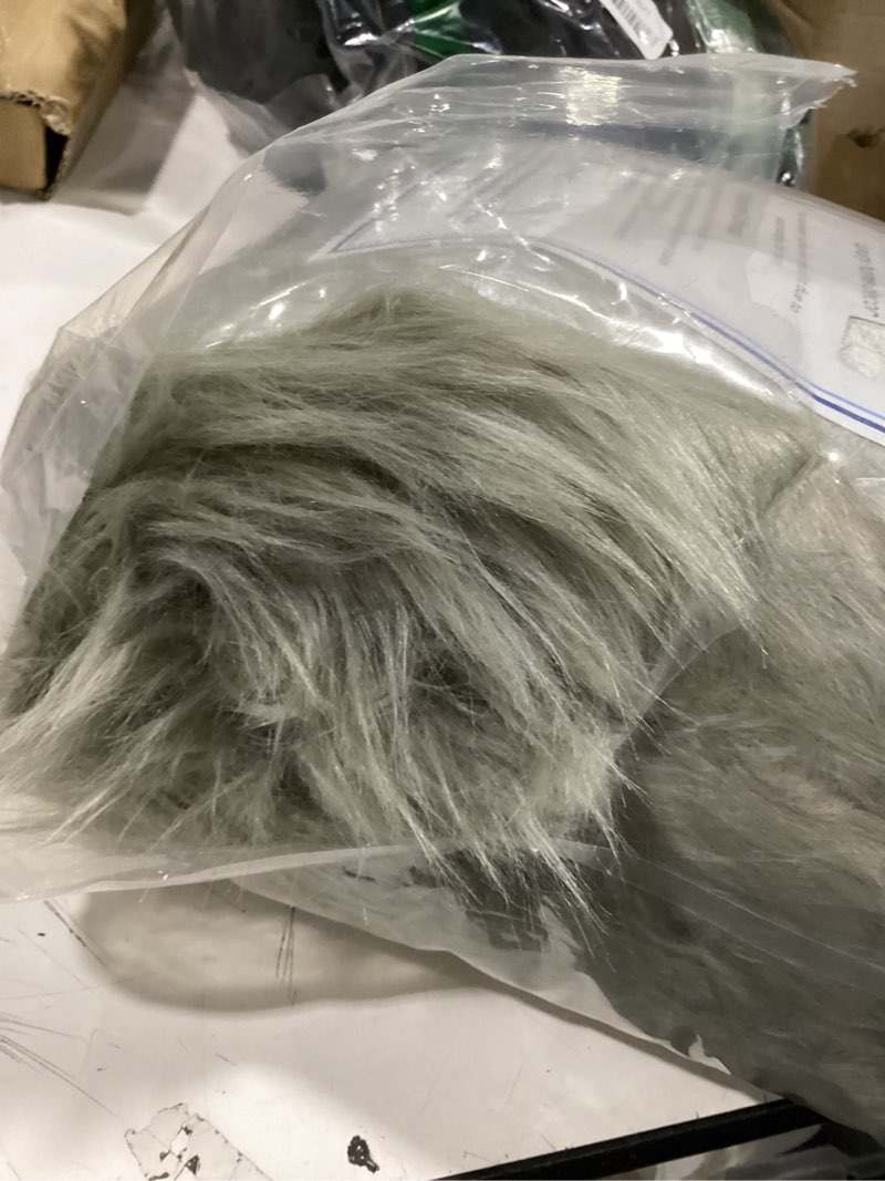 Condition photo showing Good Condition for duduta grey faux sheepskin fur rug 3x5 ft, fluffy shag bedroom dorm nursery playroom carpet rug non slip washable grey 3' x 5'