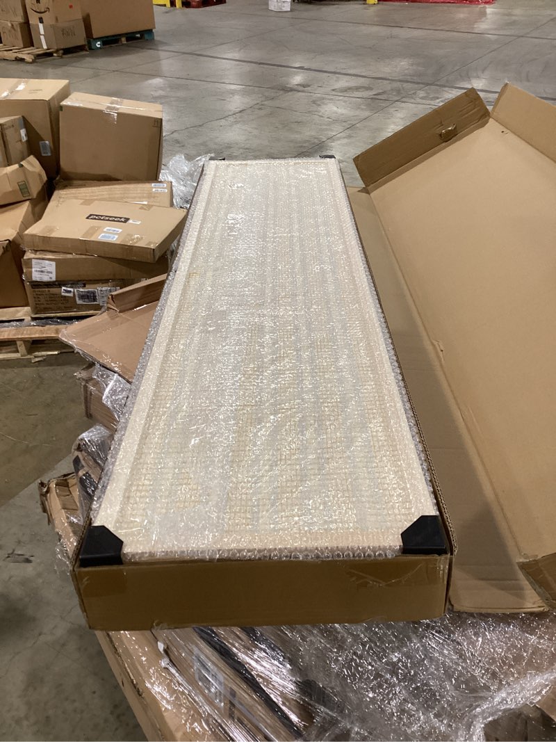 furnnylane 6 panel bamboo room divider – 5.6 ft tall folding privacy screen, natural beige freestand