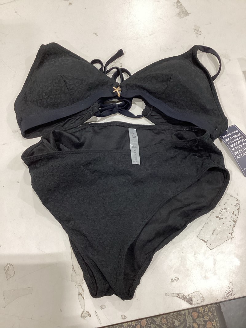 Condition photo showing Good Condition for Blooming Jelly Womens Bikini Sets String Sexy Bathing Suit Crisscross Two Piece Swimsuit 2026 Large Black