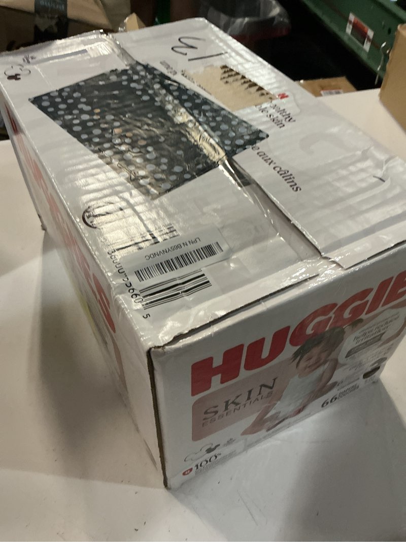 Condition photo showing New/Like New for huggies size 3 diapers, skin essentials baby diapers, size 3 (16-28 lbs), 66 count size 3 66