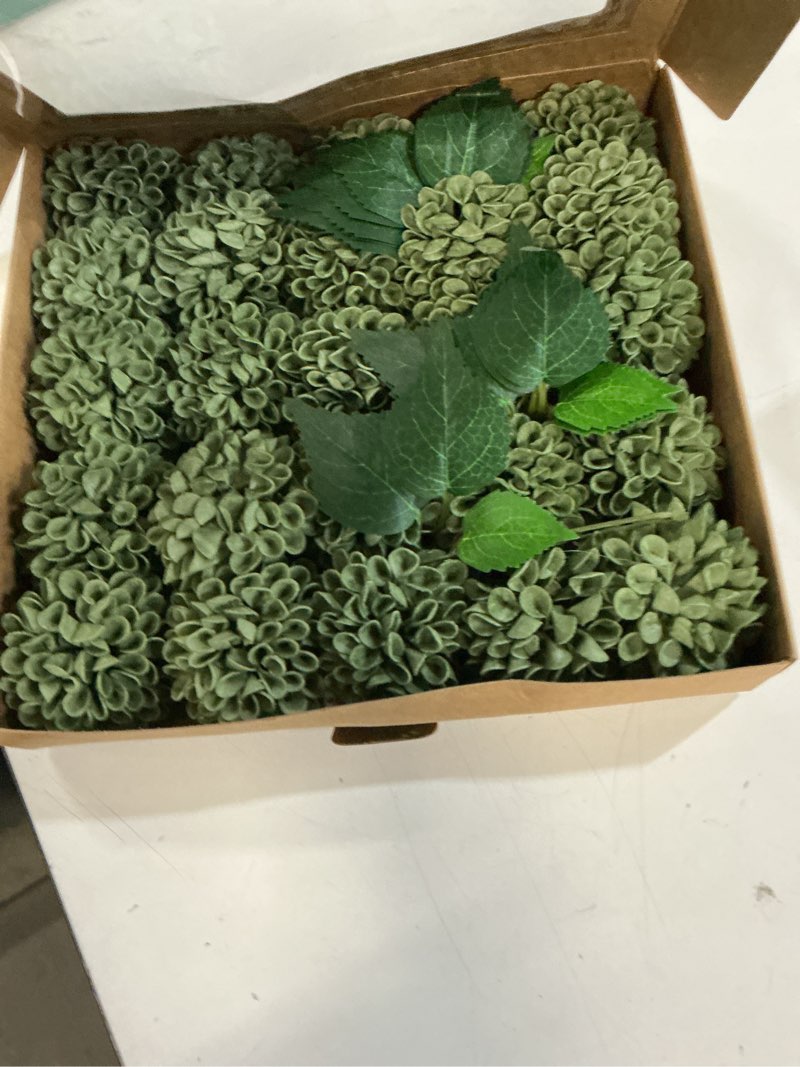 Condition photo showing New/Like New for ling's moment elf green dahlia foam artificial flowers real touch faux fake flower for home decor graduation baby shower decorations outdoors party favors wedding gifts centerpieces arrangements 25pcs