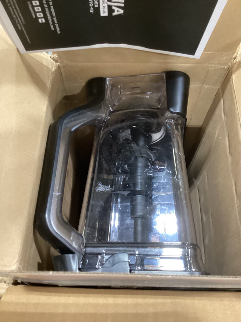 Condition photo showing Good Condition for ninja professional plus blender | max power smoothie blender, ice cream maker, frozen drink mixer & margarita machine | 3 auto iq™ presets, 1400 w, 72oz total crushing pitcher | dark grey, bn701 72 oz. blender + total crushing pitcher