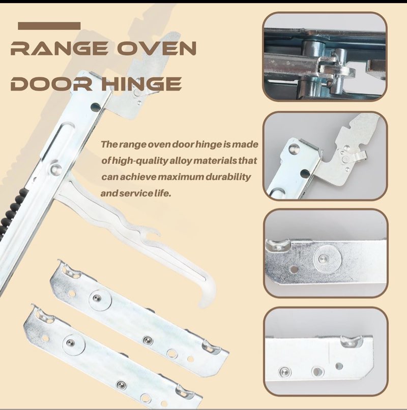 318024747 2pcs upgraded oven door hinge & 318328010 2pcs range door hinge compatible with frigidaire, kenmore and sears ovens and ranges, replace# 318024747 318328010