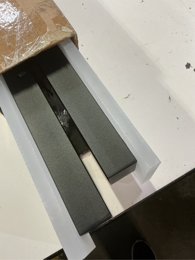 Condition photo showing Good Condition for 2pack 39inch long outdoor modern led wall light,30w waterproof ip65 warm white 110v led wall mount lighting fixture rectangular black wall lights elegant frosted white acrylic anti rust 2pack-39inch