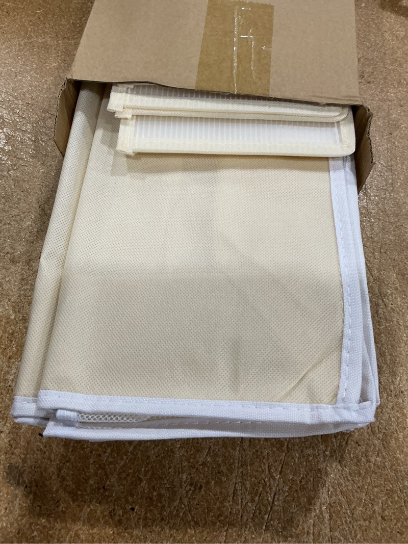 Condition photo showing Good Condition for criusia over the door organizer, 6-shelf closet hanging storage with 13 mesh pockets, 55lbs capacity behind the door storage for baby nursery, bathroom, bedroom, and dorm, beige beige 1 pack